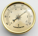 Thermometer 90mm Gold Face 