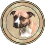 Brown Staffie (R) Single (90mm)