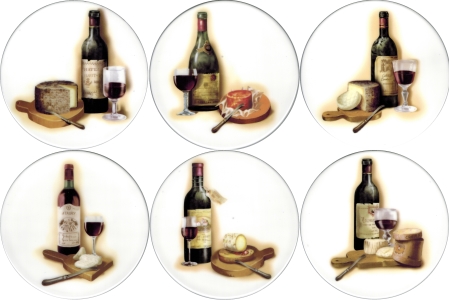 [T CHSE&WIN2 B150] Cheese & Wine 2 Set of 6 (150mm)