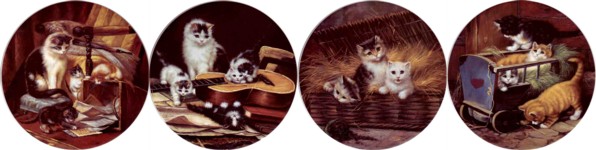  Classical Cats Set of 4 (150mm)