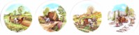 Country Scenes Set of 4 (90mm)  