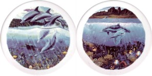  Dolphins Swimming Set of 2 (150mm)