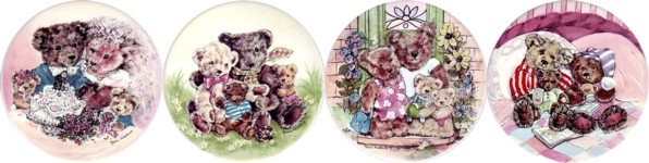Family Bears Set of 4 (90mm)