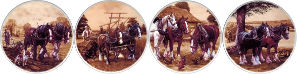 Farm Horses set of 4 (150mm)