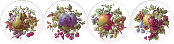 Fruit & Berries Set of 4 (90mm)