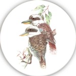 Kookaburra Pair on a Branch Single 90mm