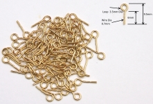 [JFPLGP]Post & Loop Gold Plated 100pcs