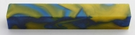 [PBABYS] Acrylic Pen Blank Blue with Yellow Swirl