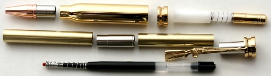 [PENBULLCG] Bullet Click Pen Kit Gold Copper Tip