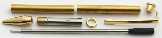 [PENMG] Pen Kit Twist Mechanism with Gold Plated Clip