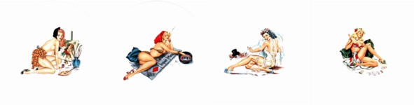 Pin Up Girls Set of 4 (150mm)