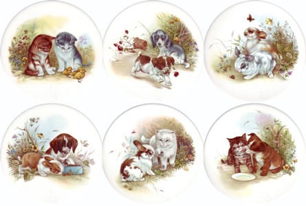  Playful Pets Set of 6 (90mm)