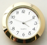 [QC37MGAG] Insert Clock 37mm Gold Face Arabic Gold Bezel