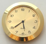 [QC50MGAG] Clock 50mm Gold Face Arabic Gold Bezel