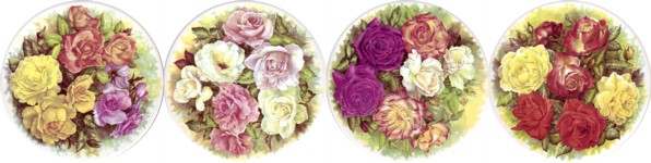  Rose Bouquet Set of 4 (150mm)