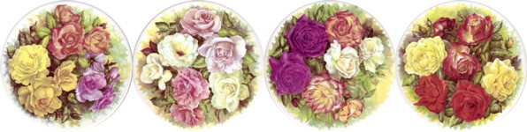 Rose Bouquet Set of 4 (150mm)