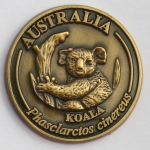 [SCAKG] Souvenir Coin Australia Koala Antique Gold