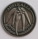 [SCARRGS]Souvenir Coin Australia River Red Gum Antique Silver