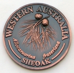 [SCWASOB] Souvenir Coin Western Australia Sheoak Antique Bronze