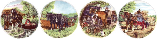 Shire Horses Set of 4 (90mm)