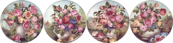  Still Life Roses Set of 4 (150mm)