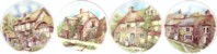  Stone Cottages Set of 4 (150mm)