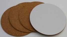 Cork self adhesive 152mm diameter PKTS of 4