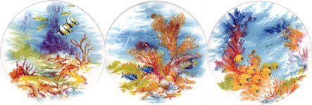 Tropical Coral Set of 3 (150mm)