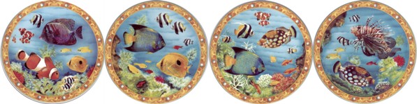 Tropical Fish Set of 4 (90mm) 