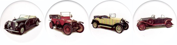  Vintage Cars 1 Set of 4 (90mm)