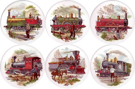  Vintage Steam Engines Set of 6 (90mm)