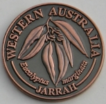 SCWAJB Souvenir Coin West Aust Jarrah Antique Bronze