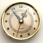[WIC70GA] Clock 70mm Gold Face Arabic Numerals