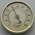 Hygrometer 70mm Ivory Face 