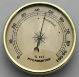 [WIH90G] Hygrometer 90mm Gold Face 