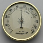 Hygrometer 90mm Ivory Face