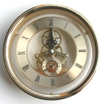 [WISC150GR] Skeleton Clock 150mm Dia. Gold Roman