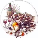  Mushrooms & Wine Single (150mm)